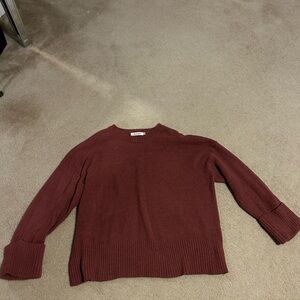 Elegant Maroon Crew Neck Sweater